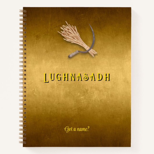 Carnet Customizable 8.5 x 11 Lughnasadh Harvest Notebook (Devant)