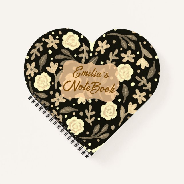 Carnet Customizable Heart Spiral NoteBook For Work& Study (Devant)