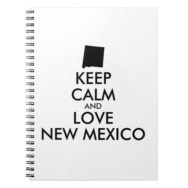 Carnet Customizable KEEP CALM and LOVE NEW MEXICO (Devant)