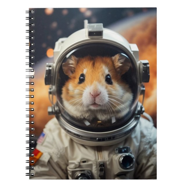 Carnet Cute astronaute spatiale Hamster (Devant)
