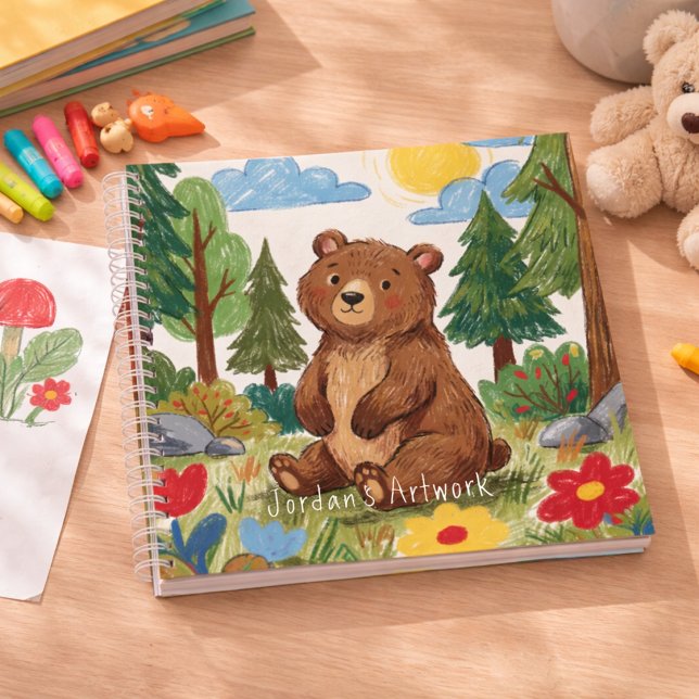 Carnet Cute Bear Woodland Animal Kids Sketchbook (Créateur téléchargé)