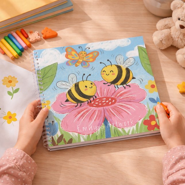 Carnet Cute Bees & Butterfly Kids Sketchbook (Créateur téléchargé)