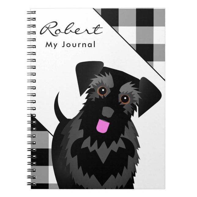 Carnet Cute Black Schnauzer Notebook (Devant)