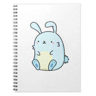Carnet Cute Bunny Bleu Kawaii