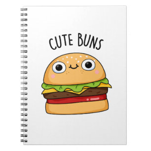 Carnet Cute Buns Jeu de mots drôle de burger 