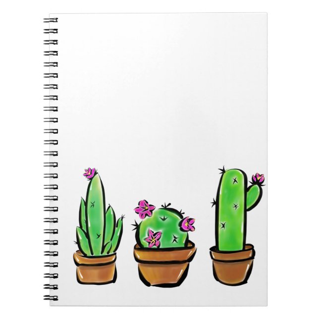 Carnet Cute Cactus cacti succulents  (Devant)