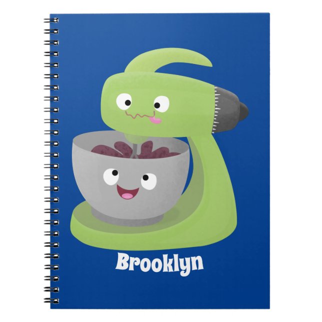 Carnet Cute cake mixer cuisine appareil dessin animé (Devant)