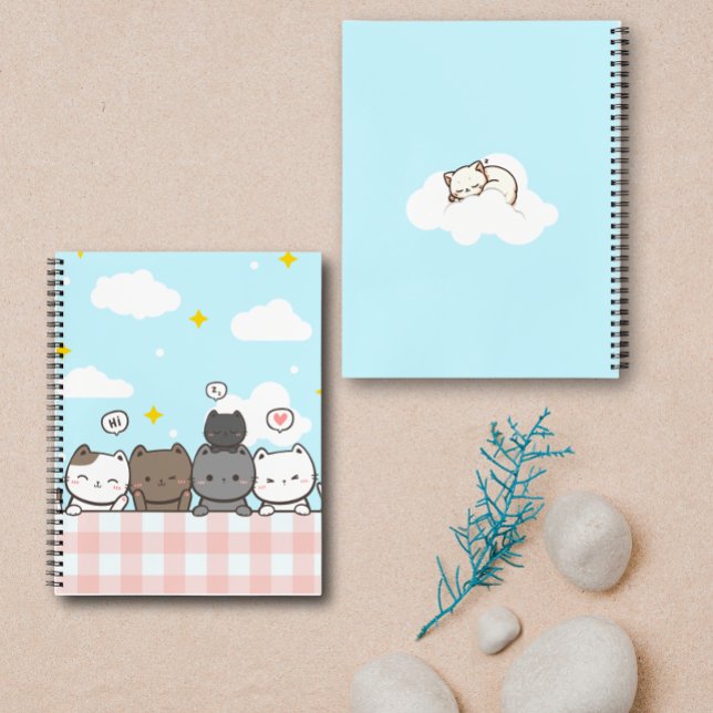 Carnet Cute Cartoon Cat Notebook  (Créateur téléchargé)