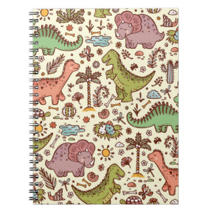 Carnet Cute Cartoon Dinosaur Motif Vintage