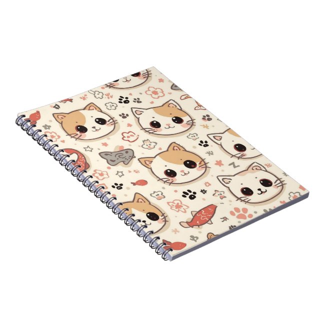 Carnet Cute Chat simple chaton Motif (Côté Droit)