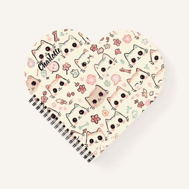 Carnet Cute Chat simple chaton Motif (Devant)