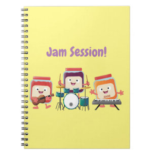 Carnet Cute confiture session dessin animé musicien humou