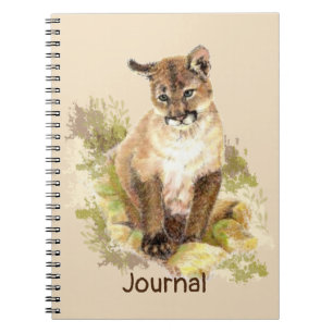 Carnet Cute Cougar Mountain Lion
