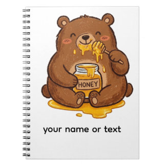 Carnet Cute Crayon Teddy Bear Eating Honey Coffee Mug