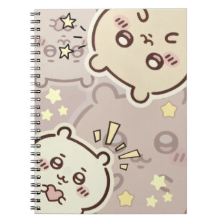 Carnet Cute Cream Bear Pattern Spiral Notebook - Minimali