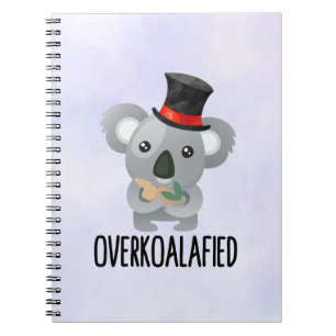 Carnet Cute de Pun Koala surkoalaaaated en chapeau supéri