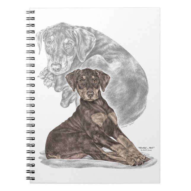 Carnet Cute Doberman Pinscher Puppy (Devant)