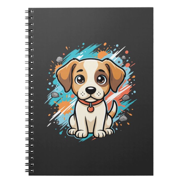 Carnet Cute Dog Paint Splash Vector Art_1 (Devant)