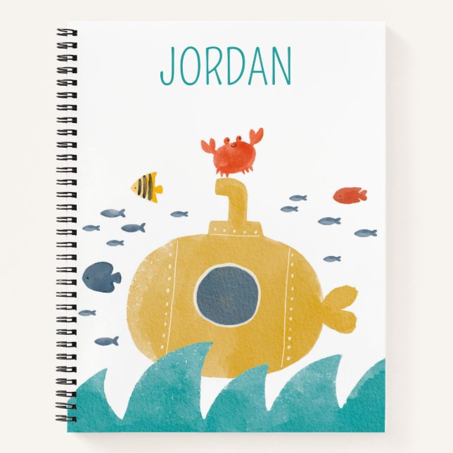 Carnet Cute Doodle Submarine | Explore (Devant)