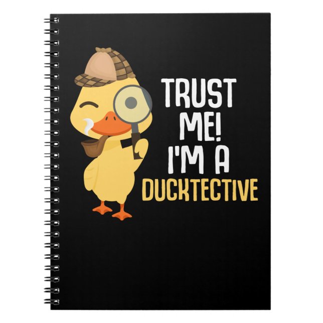 Carnet Cute Duck Détective Animal Humour Duck Lover (Devant)
