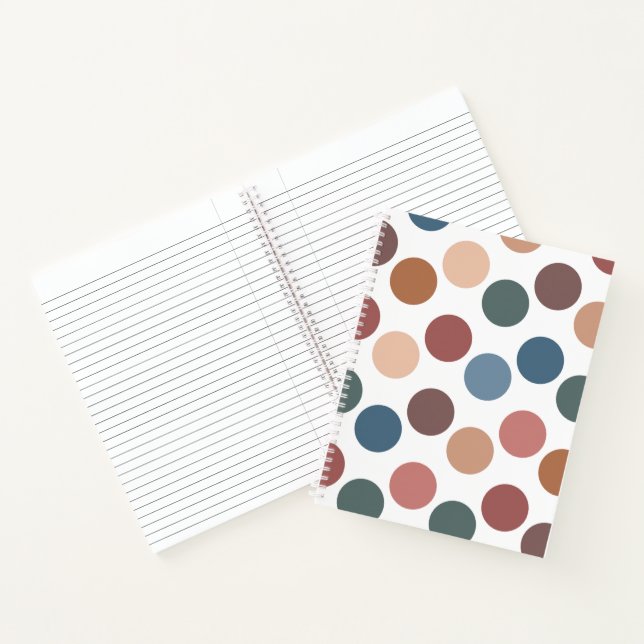 Carnet Cute Earth Tones Polka Dots (Intérieur)