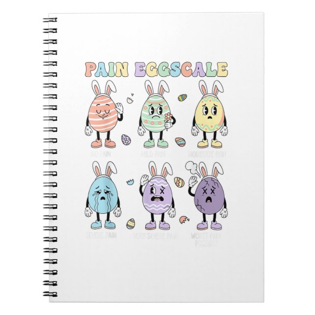 Carnet Cute Eggs Pain Scale Nurse Triage ICU Assessment E (Devant)