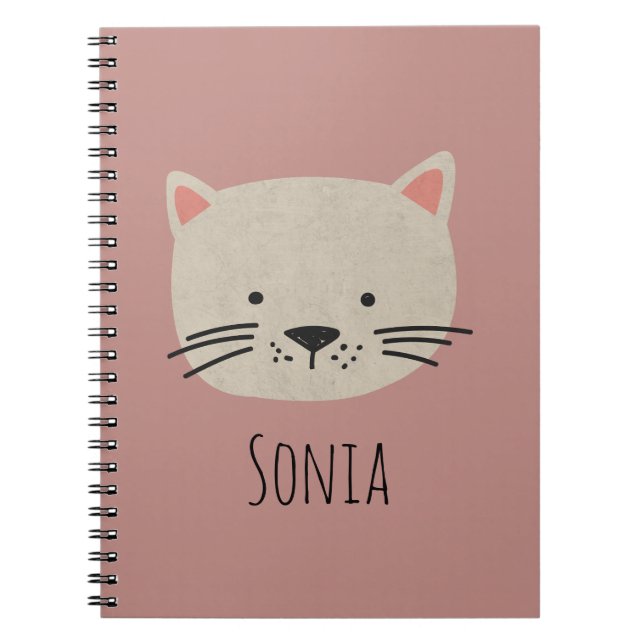 Carnet Cute face de chat Whimsical (Devant)