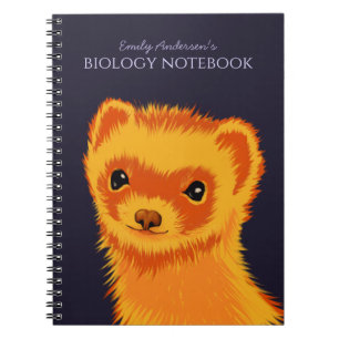 Carnet Cute ferret nom d'art biologie