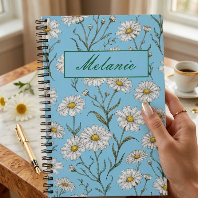 Carnet Cute Floral Spring Daisy Personalized (Créateur téléchargé)