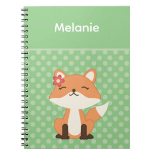 Carnet Cute Fox Sniffer l'air personnalisé