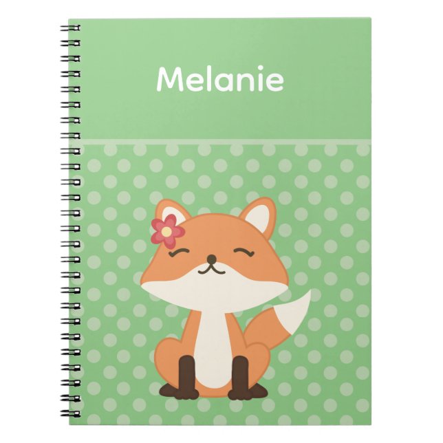 Carnet Cute Fox Sniffer l'air personnalisé (Devant)