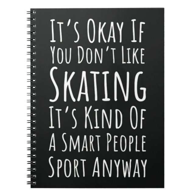 Carnet Cute Funny Ice Skating Gifts Humor Winter Sports (Devant)