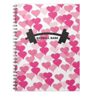 Carnet Cute Girly Heart Pink Gym