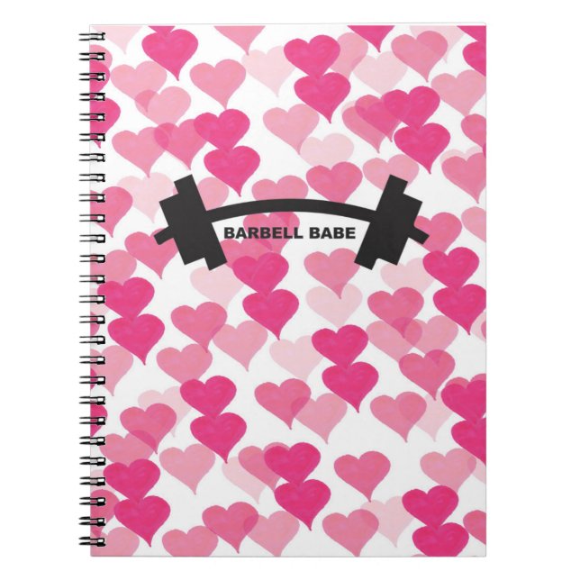 Carnet Cute Girly Heart Pink Gym (Devant)