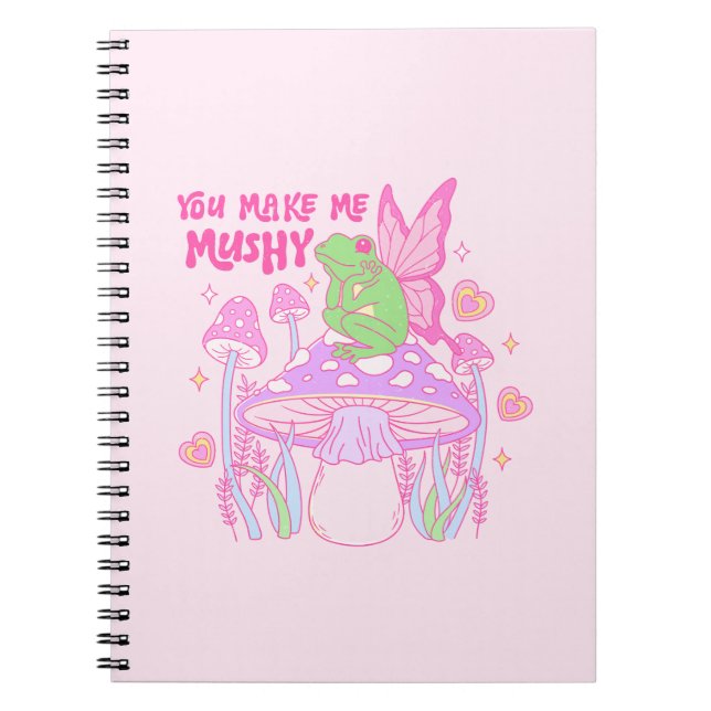 Carnet Cute grenouille et champignon - Vous me faites bou (Devant)