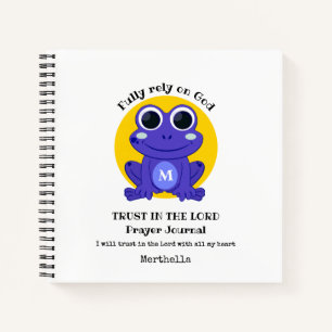 Carnet Cute Grenouille FIDUCIE DANS L'Éternel prière chré