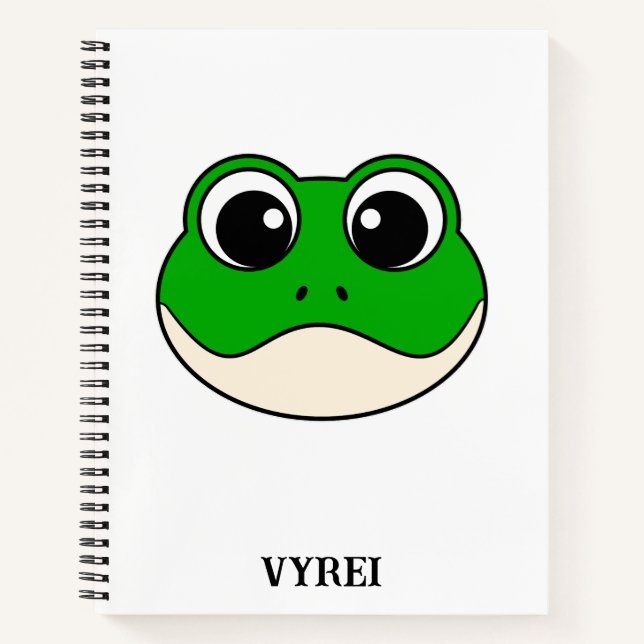 Carnet Cute grenouille souriante (Devant)