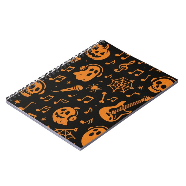 Carnet cute Halloween music notebook (Côté gauche)