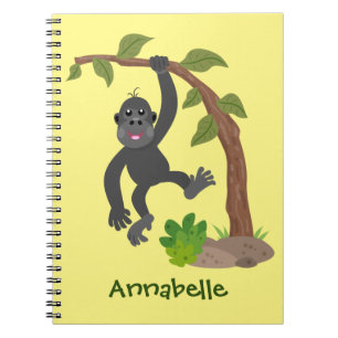 Carnet Cute happy baby gorilla cartoon illustration