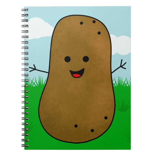 Carnet Cute Happy Potato in the Garden (Devant)