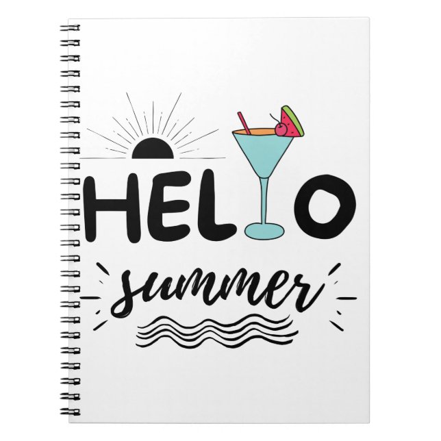 Carnet Cute Hello Summer Beach (Devant)