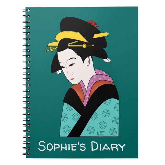 Carnet Cute Japonaise Geisha (Devant)