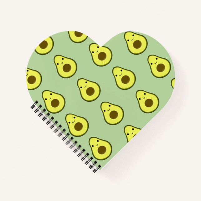Carnet Cute Kawaii Avocado (Devant)