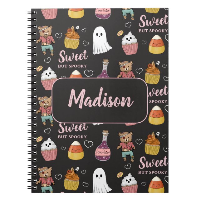 Carnet Cute Kawaii Halloween Motif de bonbons pour enfant (Devant)