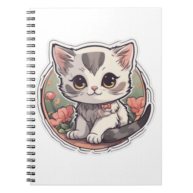 Carnet Cute Kawaii Kitten (Devant)