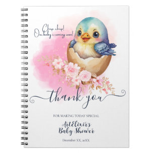 Carnet Cute Kawaii Oiseau Oiseau Oiseau Élégant Baby show