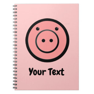 Carnet Cute Kawaii Pink Piggy Pig Vector Art