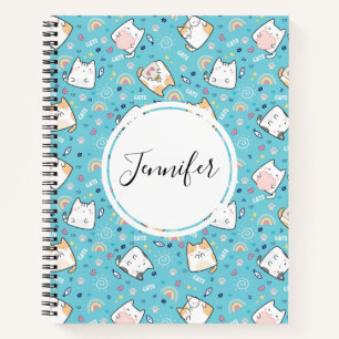 Carnet Cute Kitty Chat Motif Whimsical