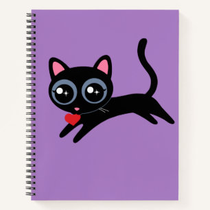 Carnet Cute Kitty Coeur de chat Thief Cadeau pour filles