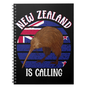 Carnet Cute Kiwi Bird New Zealand Travel